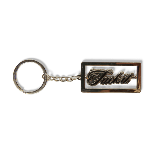 HUF Emblem Keychain Silver