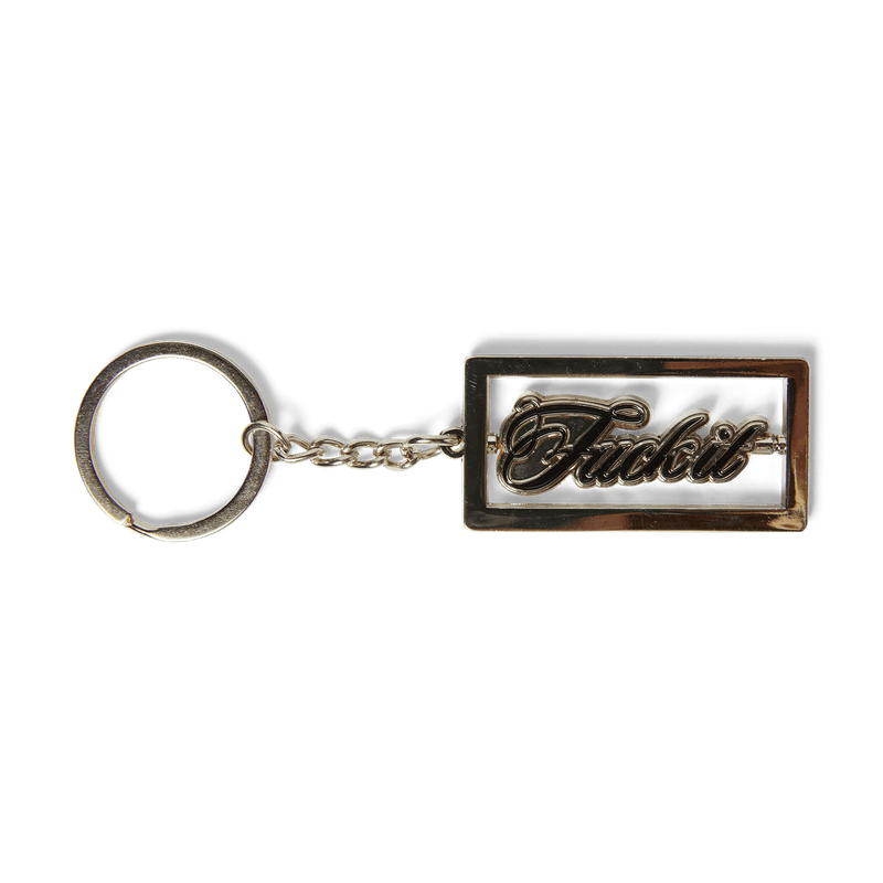 HUF Emblem Keychain Silver