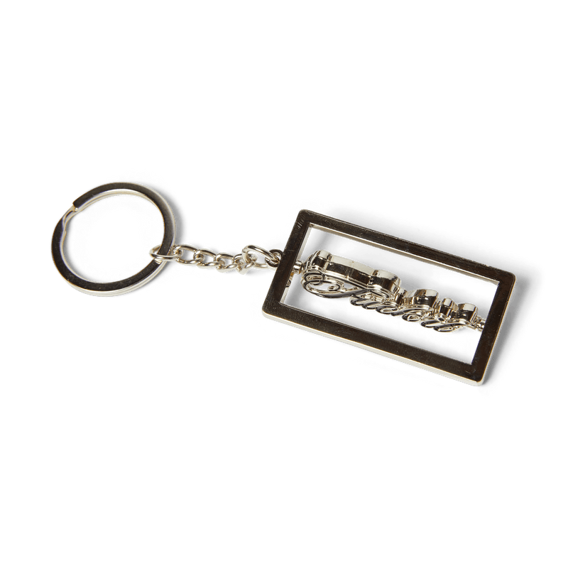 HUF Emblem Keychain Silver