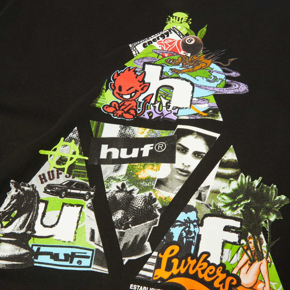 HUF Energy Triple Triangle T-Shirt Black