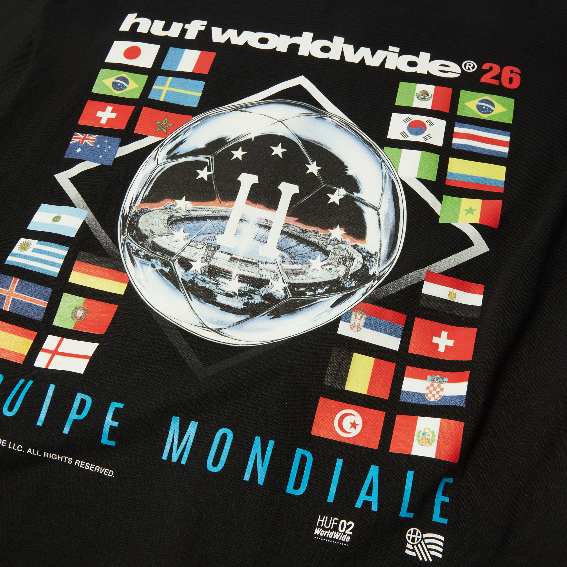 HUF Equipe Mondiale T-Shirt Black