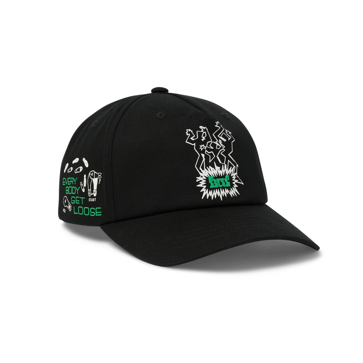 Huf Everybody Get Loose Snapback Hat Black