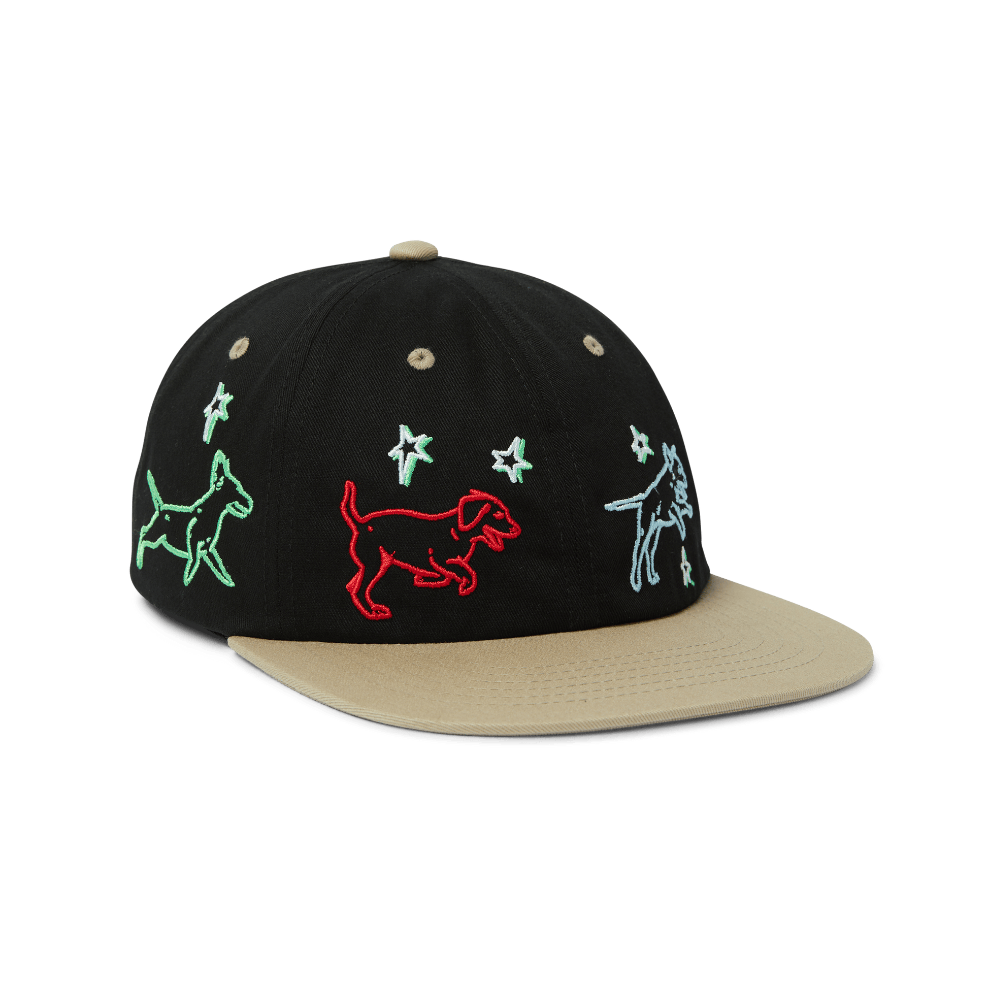 HUF Fetch 6 Panel Snapback Hat Black