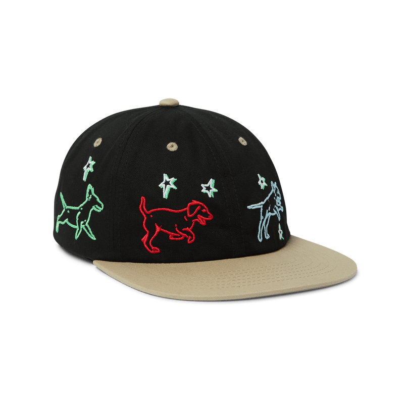 HUF Fetch 6 Panel Snapback Hat Black
