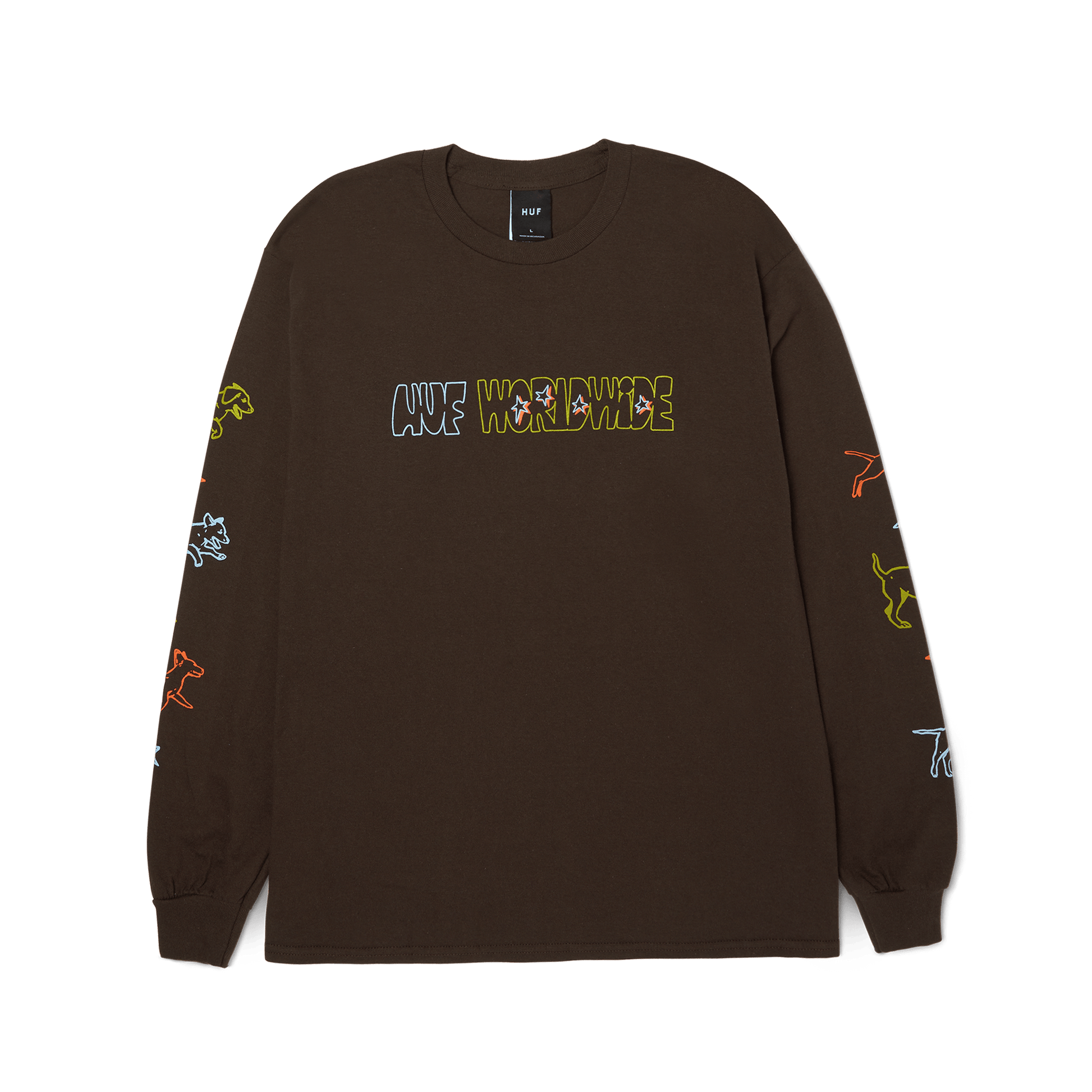 Huf Fetch Long Sleeve T-Shirt Chocolate