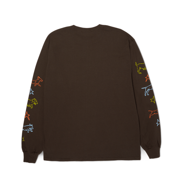 Huf Fetch Long Sleeve T-Shirt Chocolate
