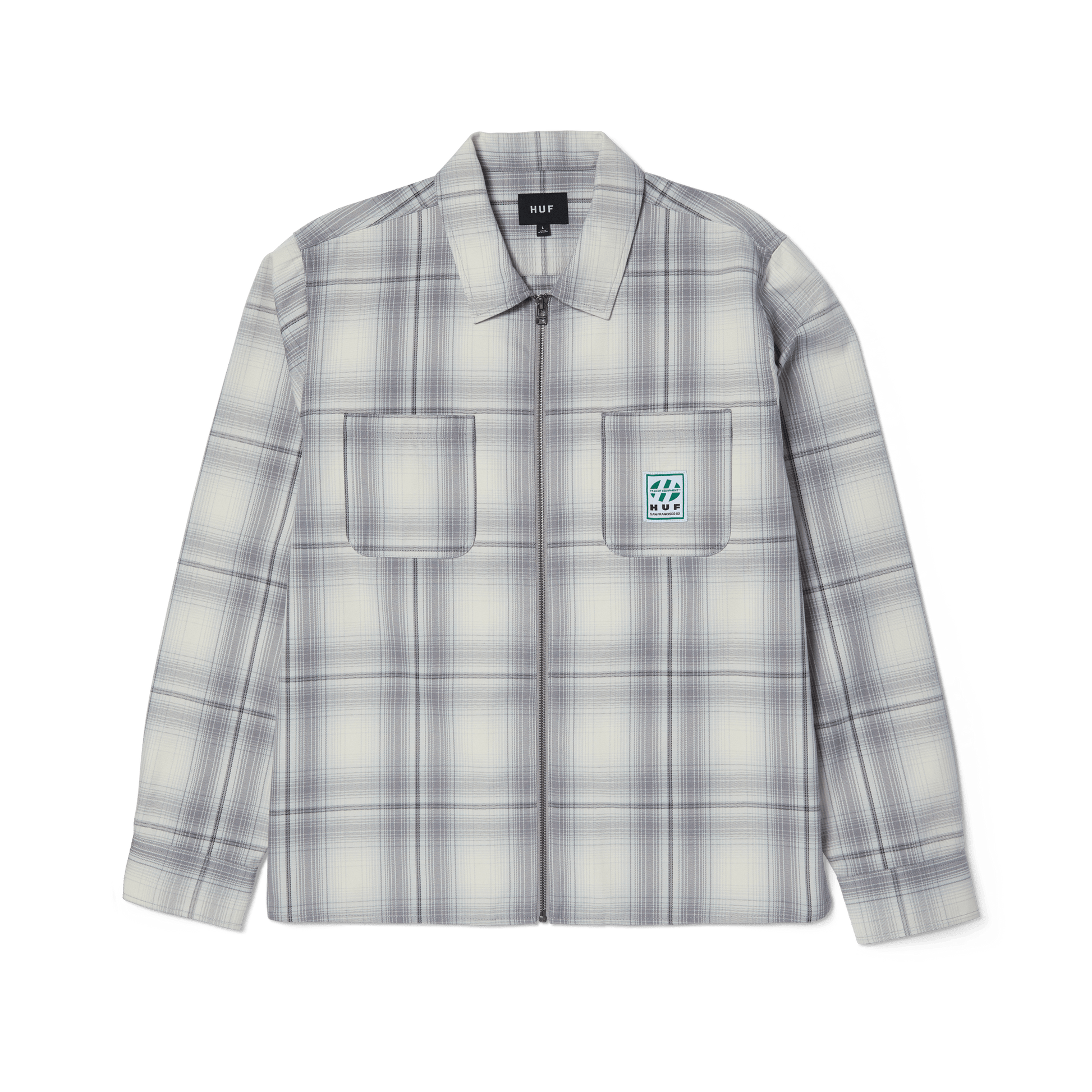 HUF Fillmore Plaid Shacket Grey