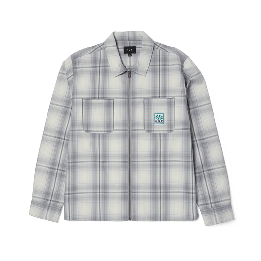 HUF Fillmore Plaid Shacket Grey