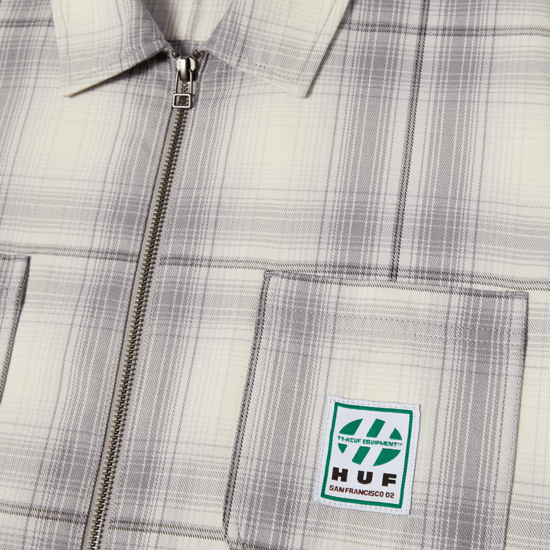 HUF Fillmore Plaid Shacket Grey