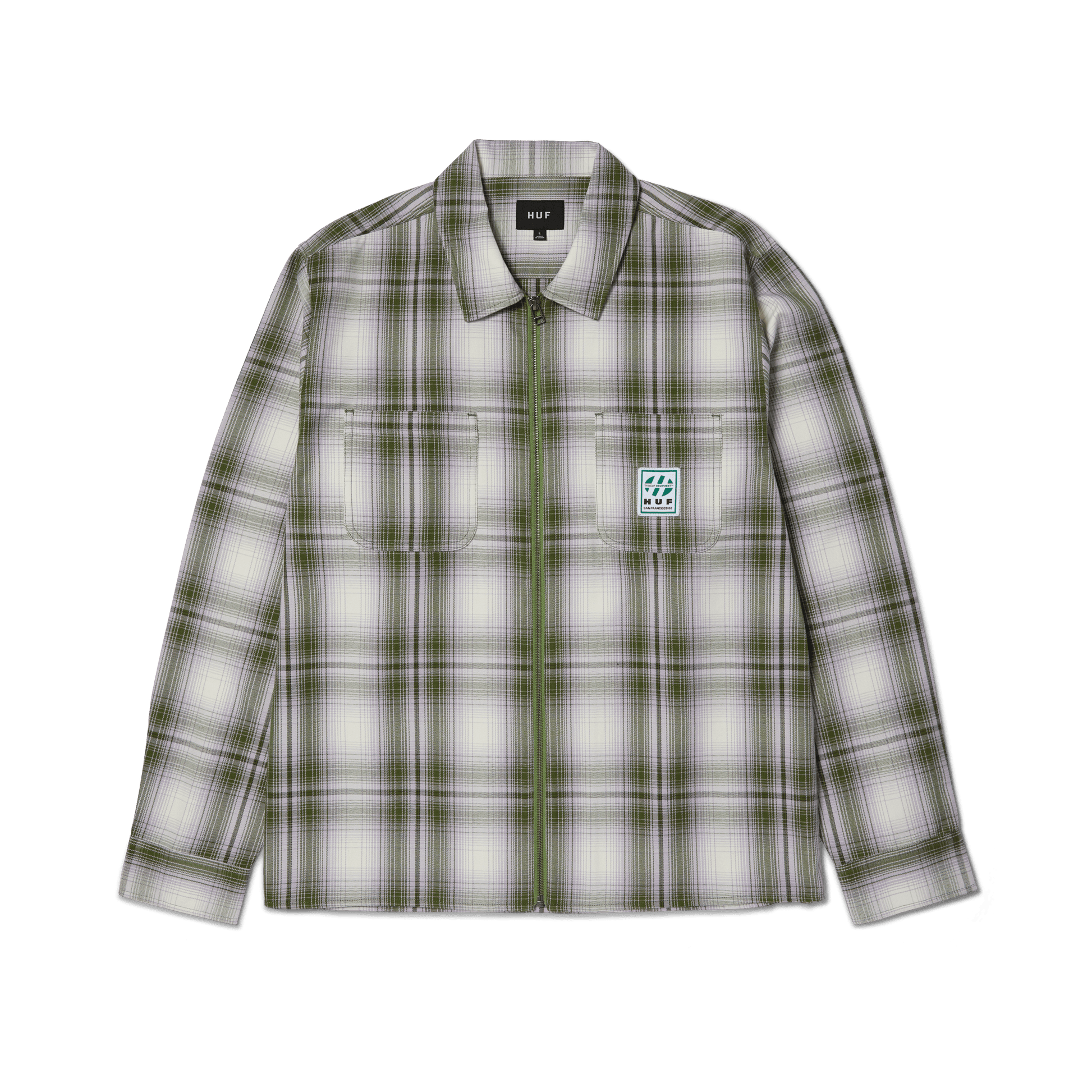 HUF Fillmore Plaid Shacket Leaf
