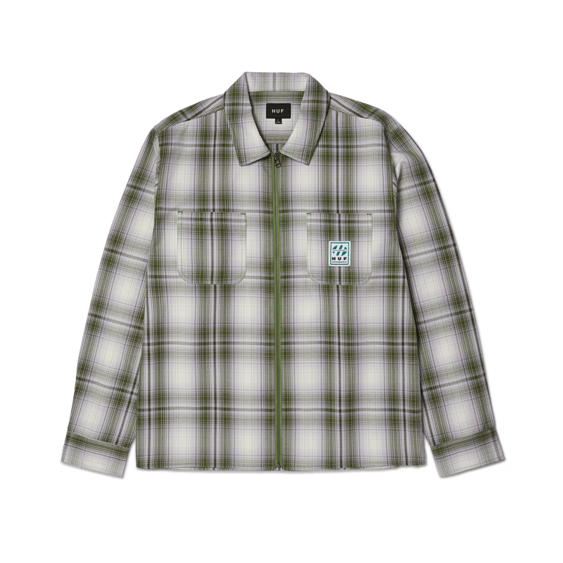 HUF Fillmore Plaid Shacket Leaf