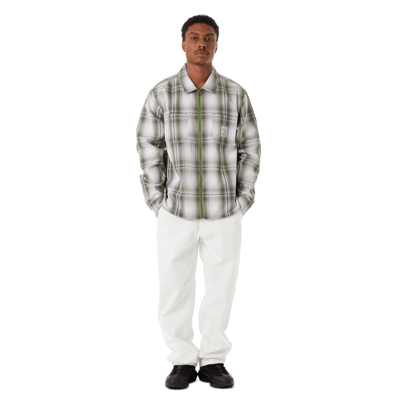 HUF Fillmore Plaid Shacket Leaf