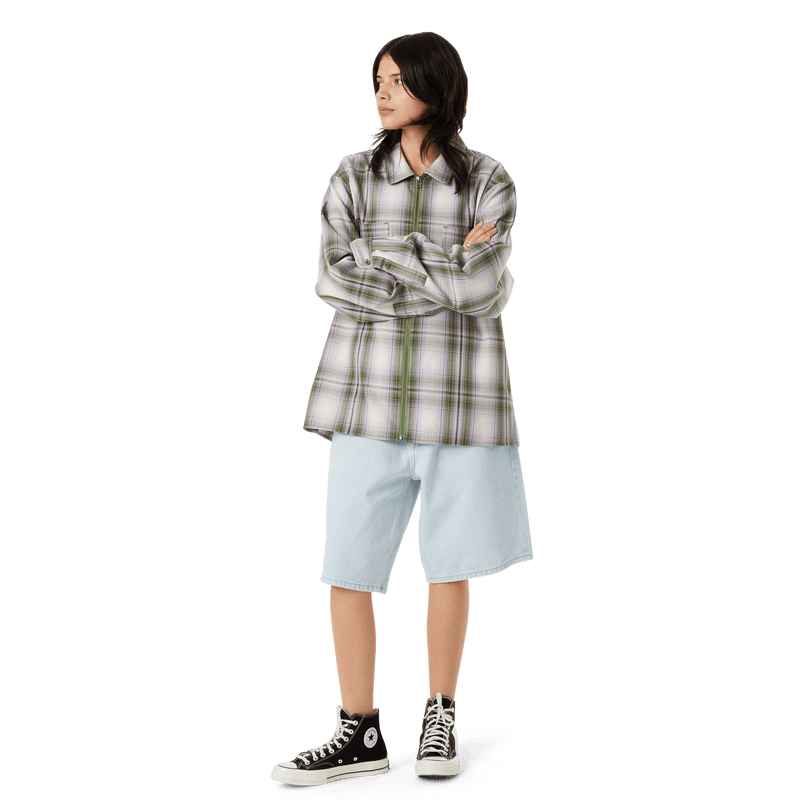 HUF Fillmore Plaid Shacket Leaf
