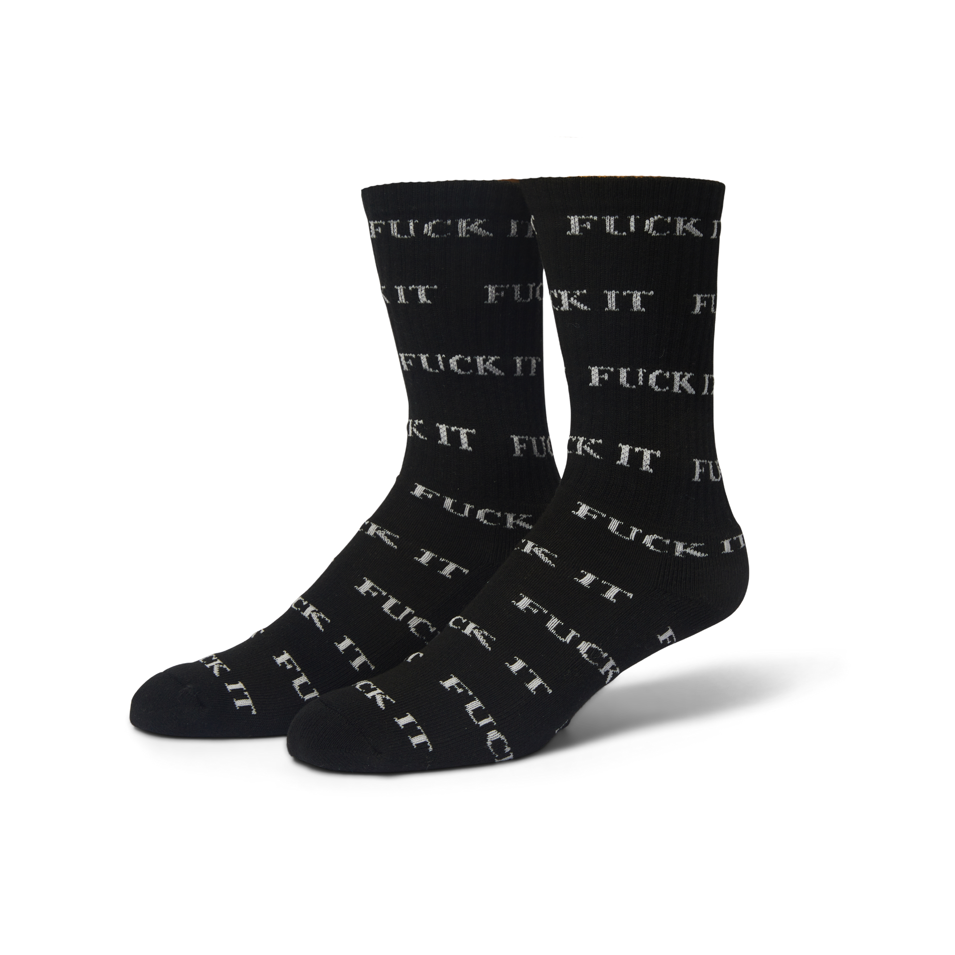 HUF Fuck It Crew Sock 3-Pack White/Black/Heather