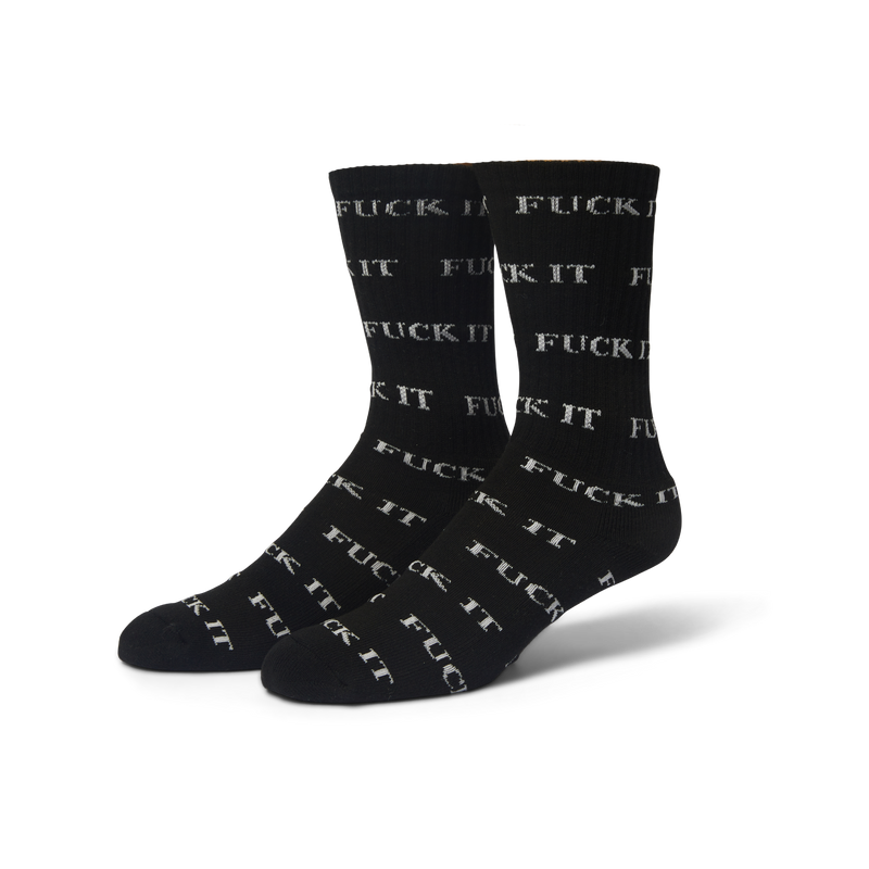 HUF Fuck It Crew Sock 3-Pack White/Black/Heather