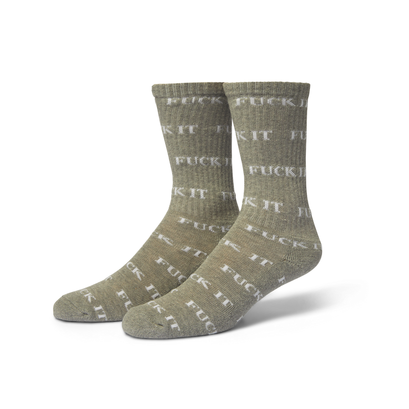 HUF Fuck It Crew Sock 3-Pack White/Black/Heather