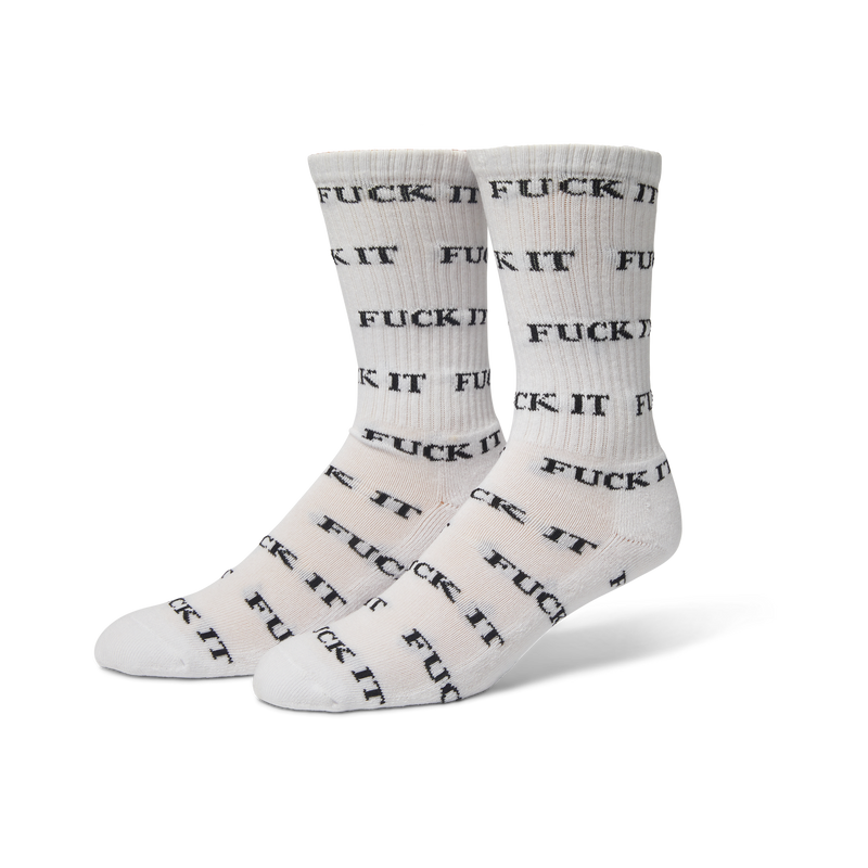 HUF Fuck It Crew Sock 3-Pack White/Black/Heather