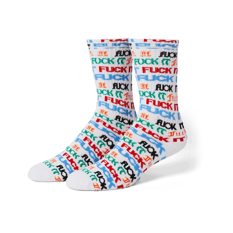 HUF Fuck It Flyer Sock White