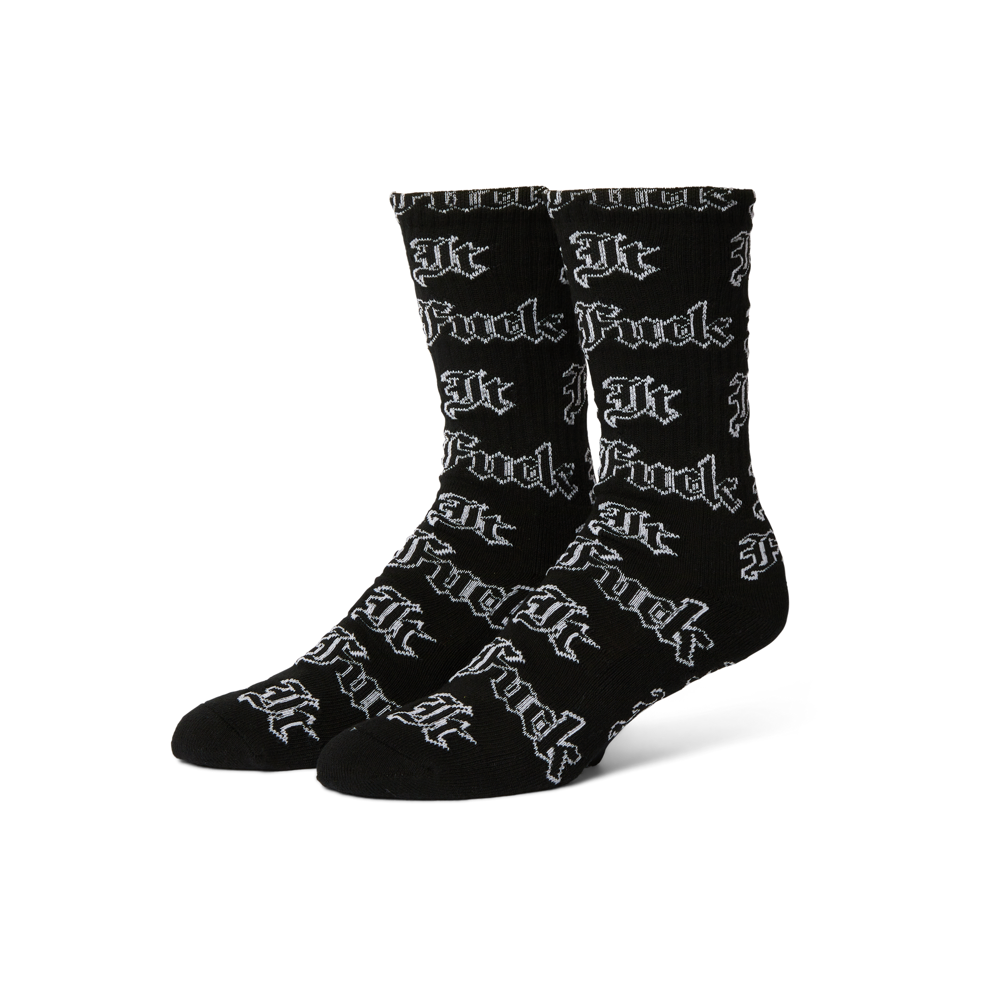 Huf Fuck It Old English Sock Black