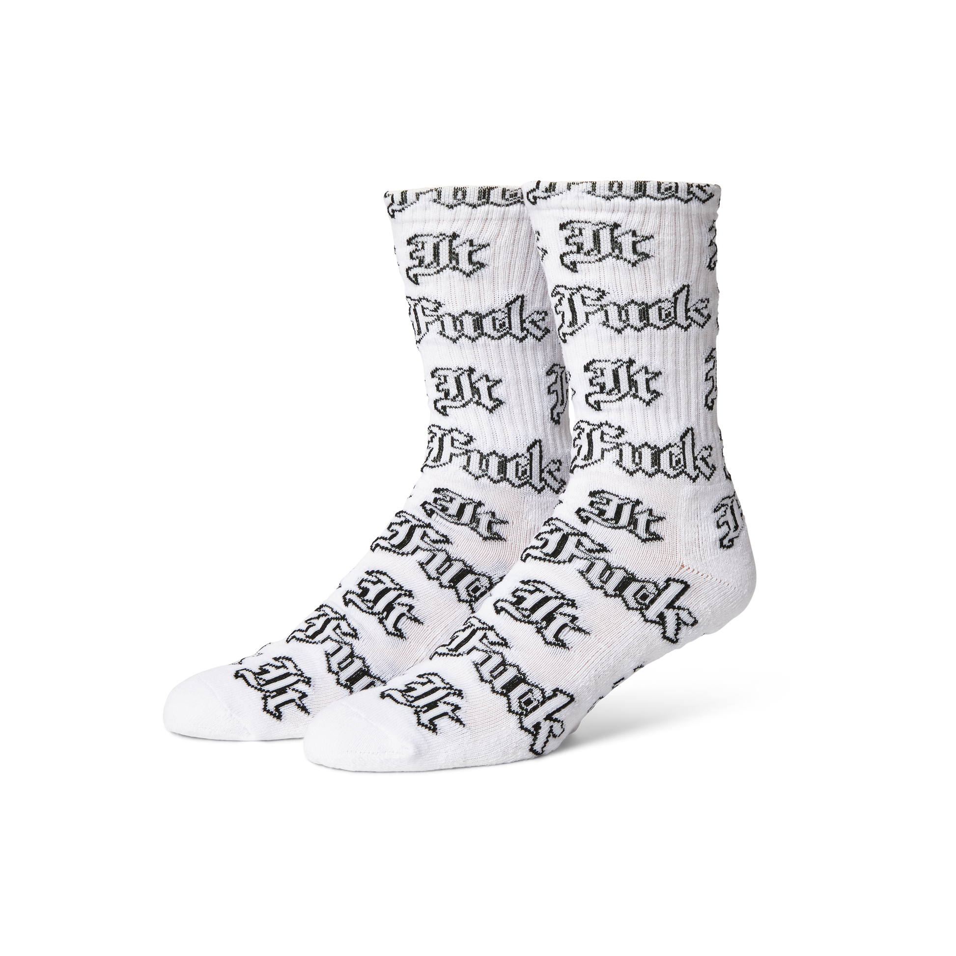 Huf Fuck It Old English Sock White
