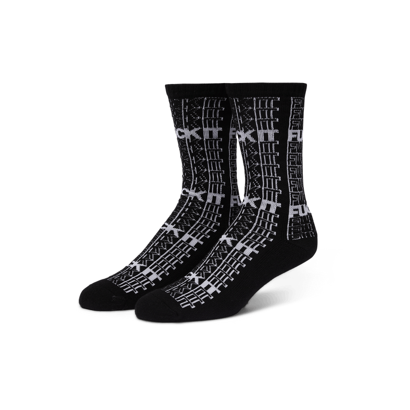 Huf Fuck It Repeat Crew Sock Black