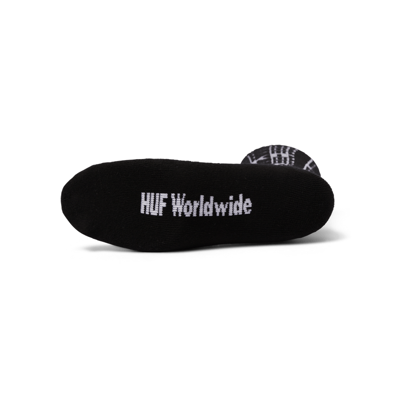 Huf Fuck It Repeat Crew Sock Black
