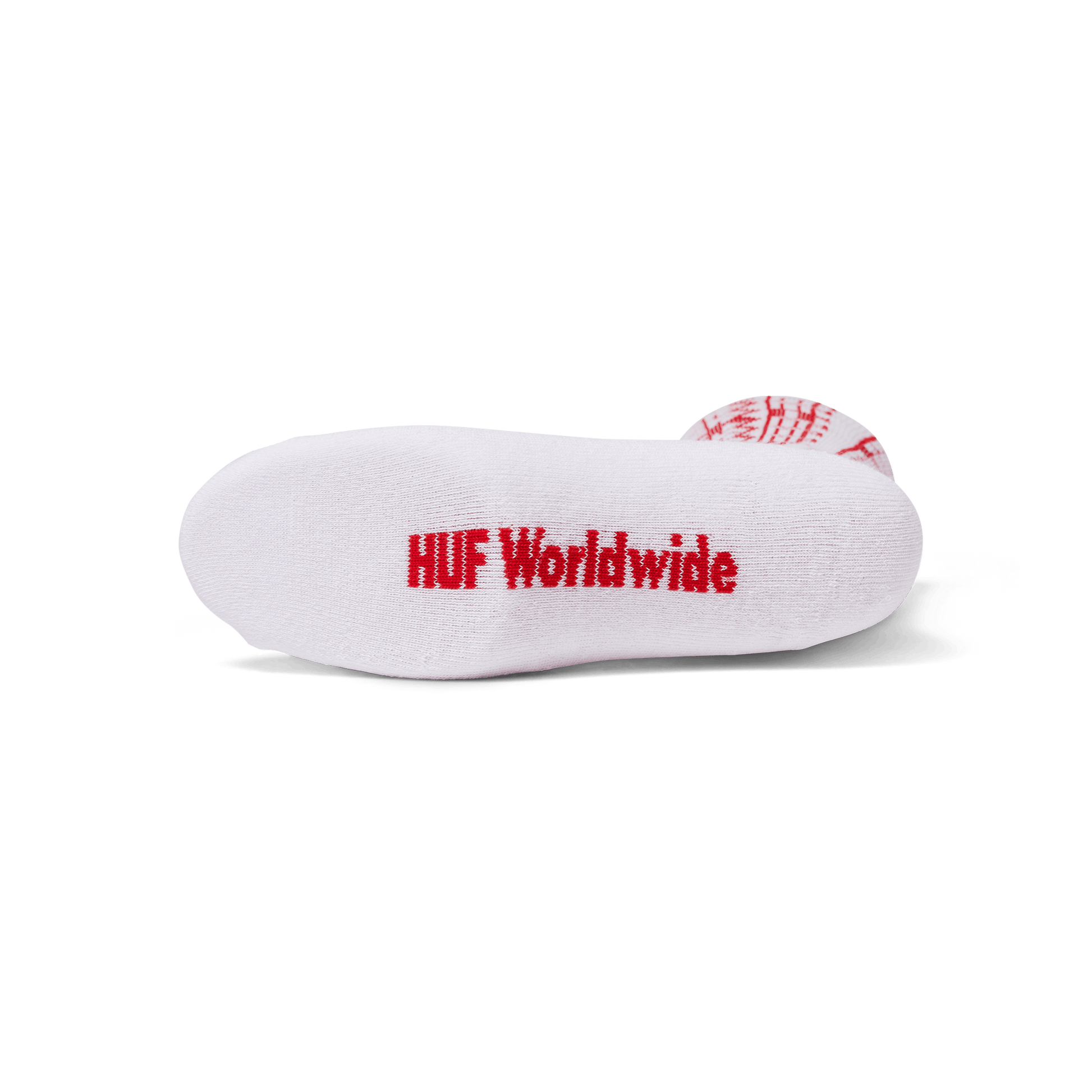 Huf Fuck It Repeat Crew Sock White