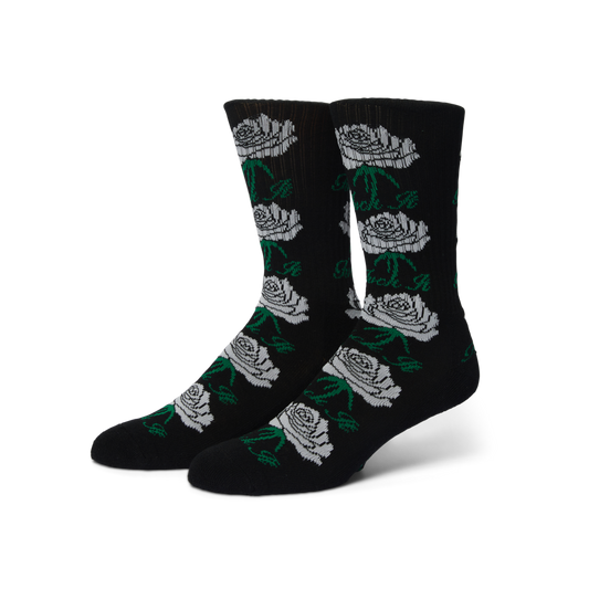 Huf Fuck It Rose Crew Sock Black