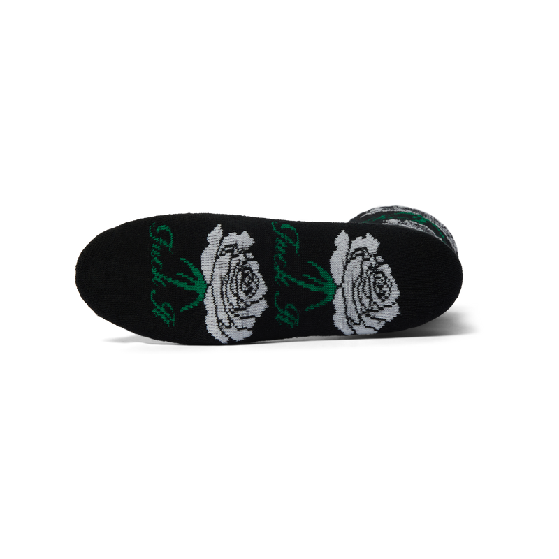 Huf Fuck It Rose Crew Sock White