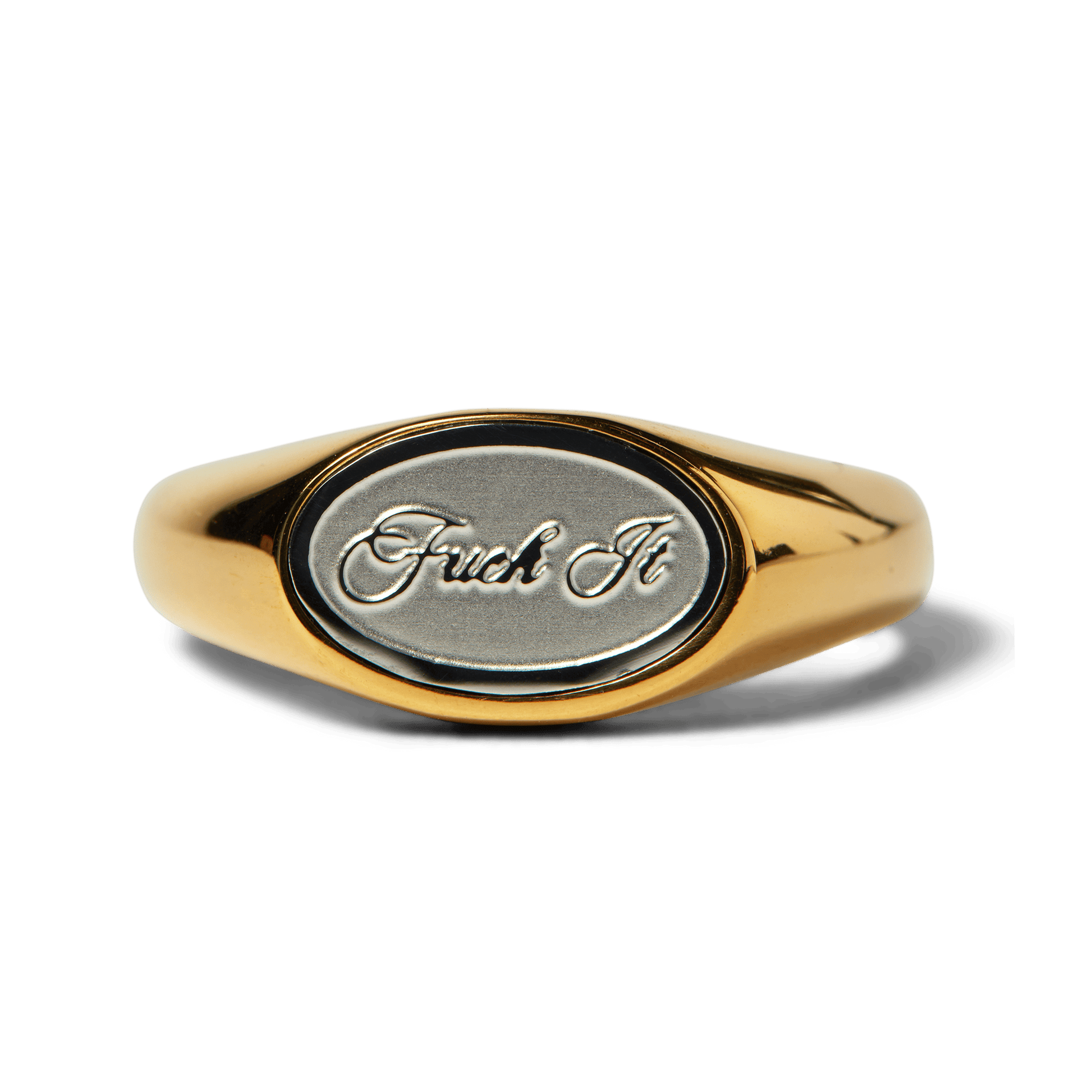 Huf Fuck It Signet Ring Gold