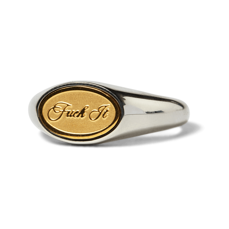 Huf Fuck It Signet Ring Silver