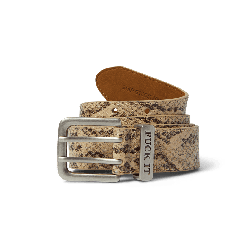 HUF Fuck It Snakeskin Belt Brown