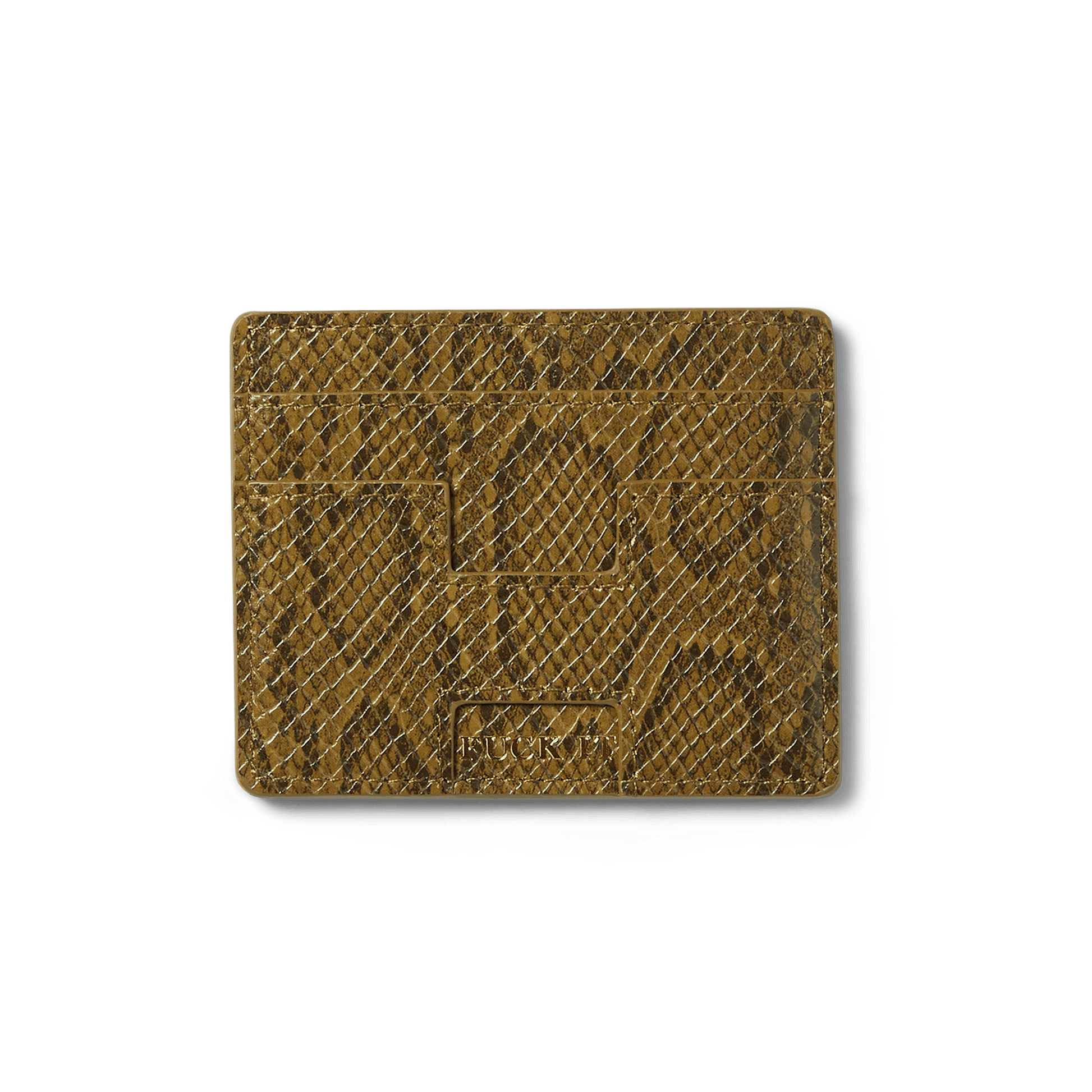 HUF Fuck It Snakeskin Cardholder Green