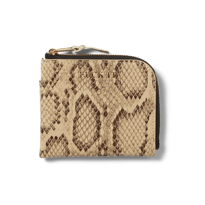 HUF Fuck It Snakeskin Wallet Brown
