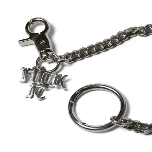 HUF Fuck It Wallet Chain Silver