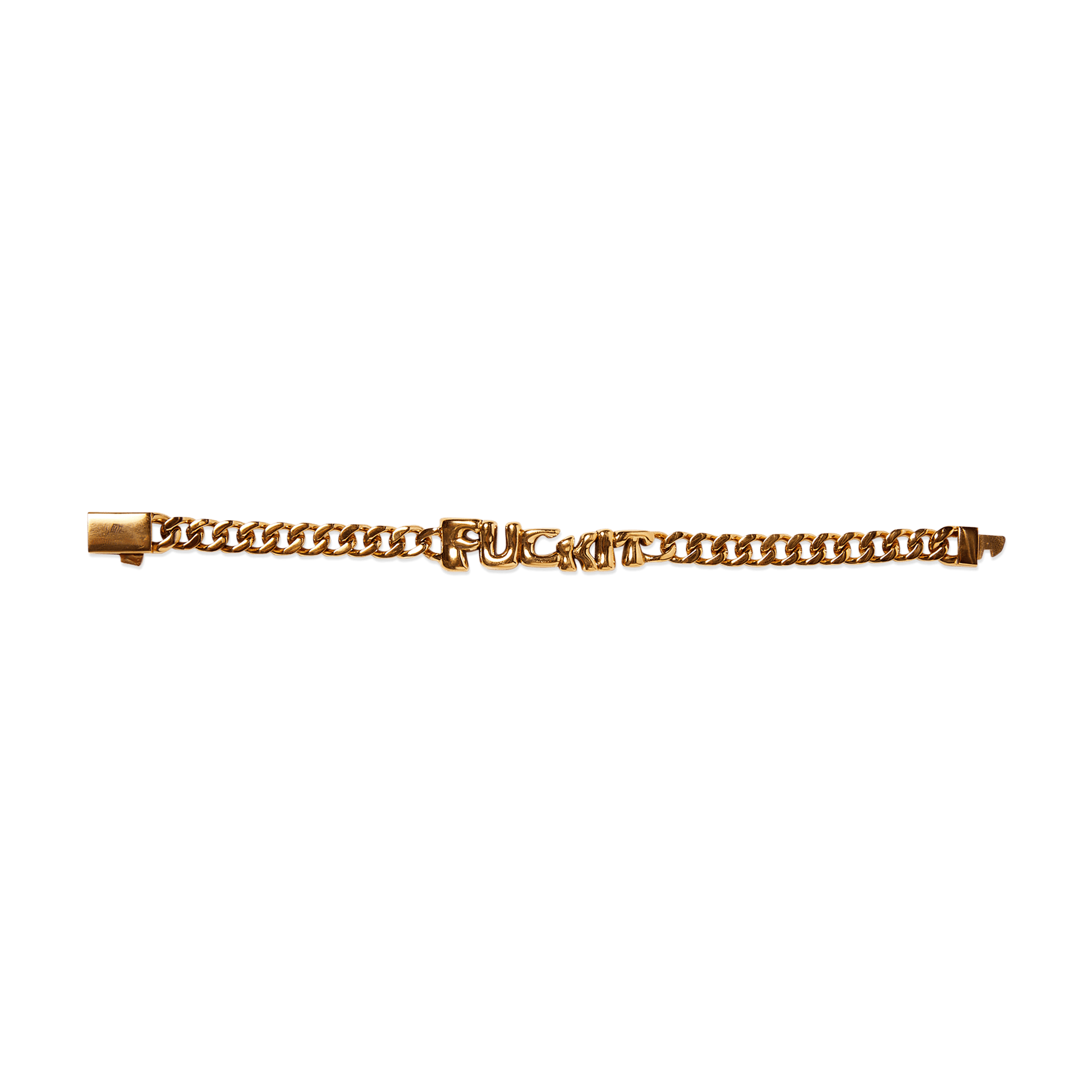 Huf Fuck It Warped Id Bracelet Gold