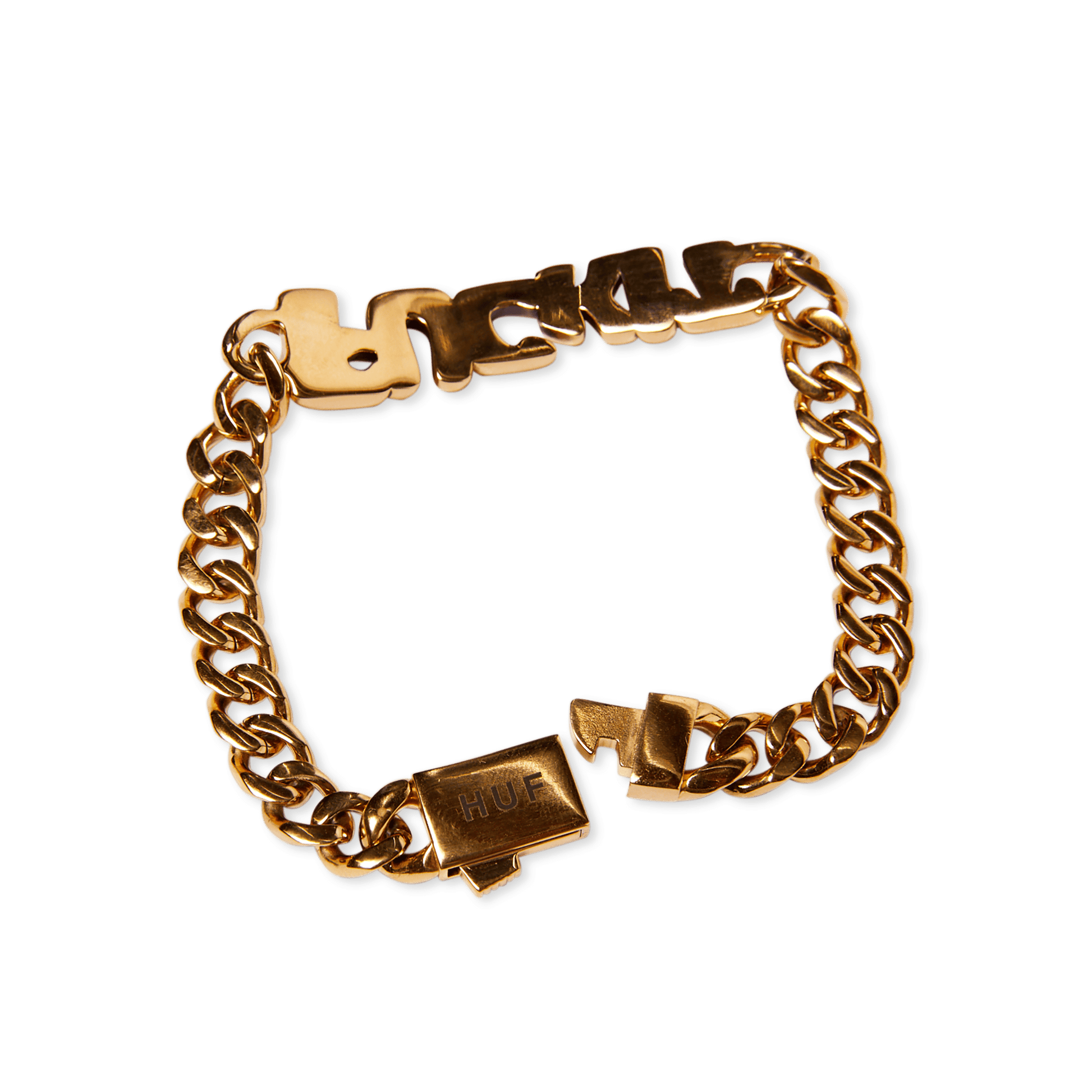 Huf Fuck It Warped Id Bracelet Gold