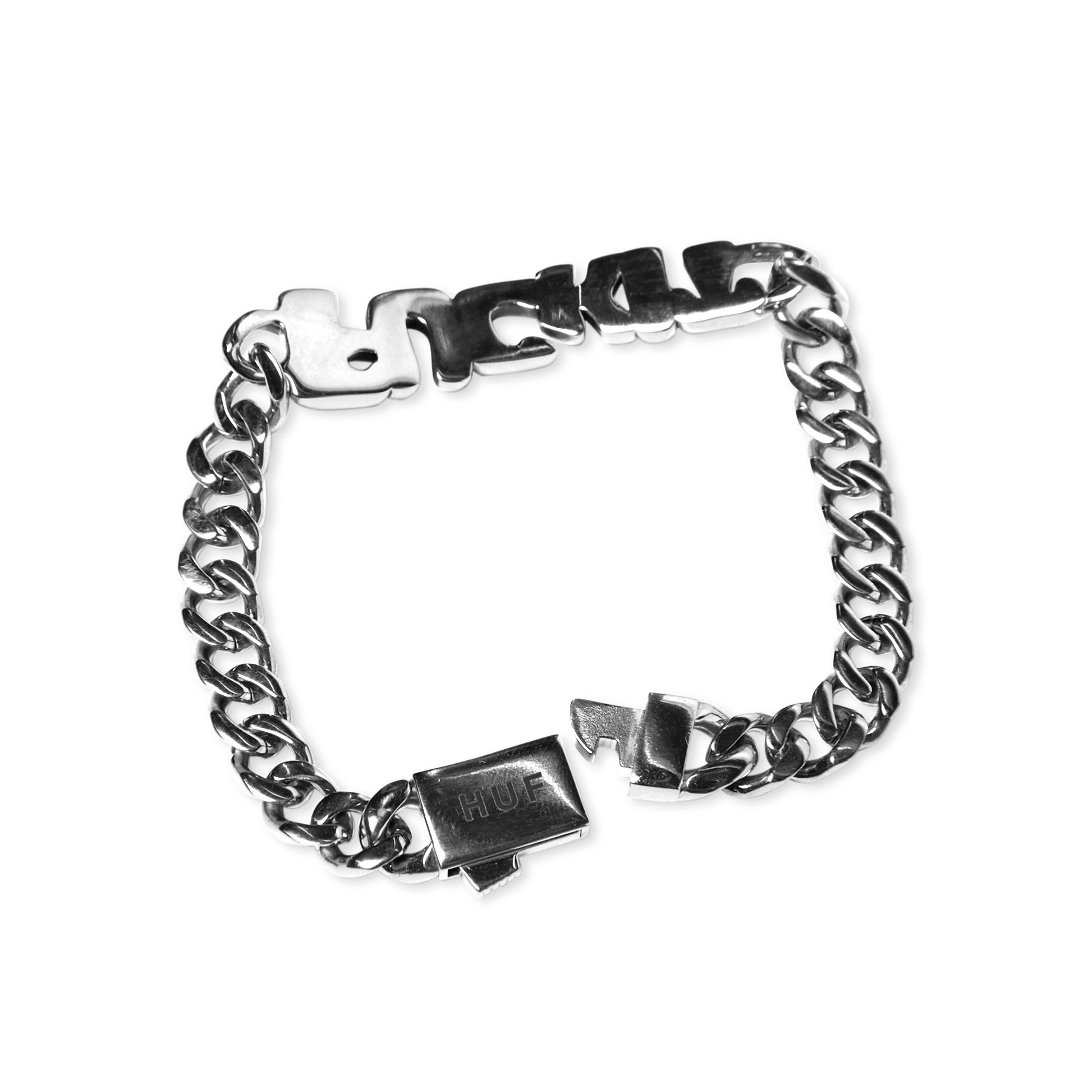Huf Fuck It Warped Id Bracelet Silver