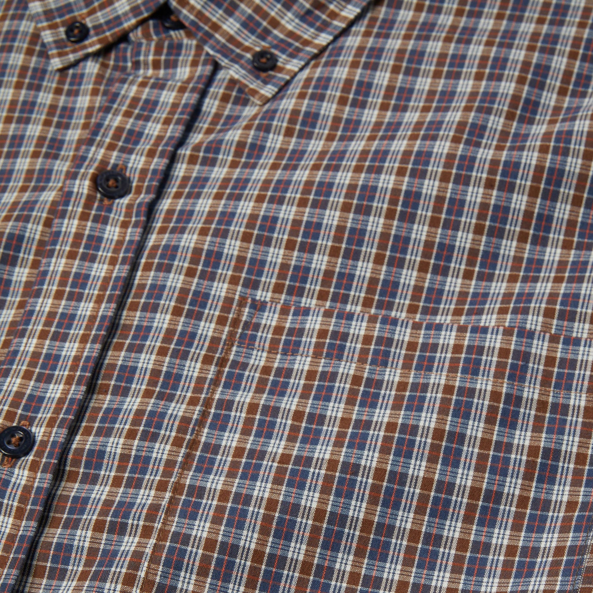 Huf Galaxy Plaid Woven Top Dark Brown