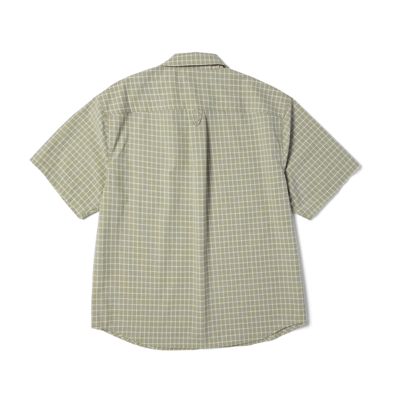 Huf Galaxy Plaid Woven Top Stone