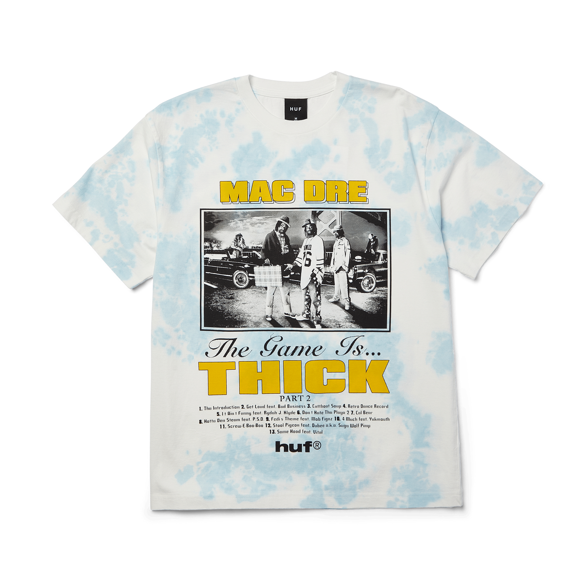 Huf x Mac Dre Game Is Thick Tie-dye T-Shirt Blue