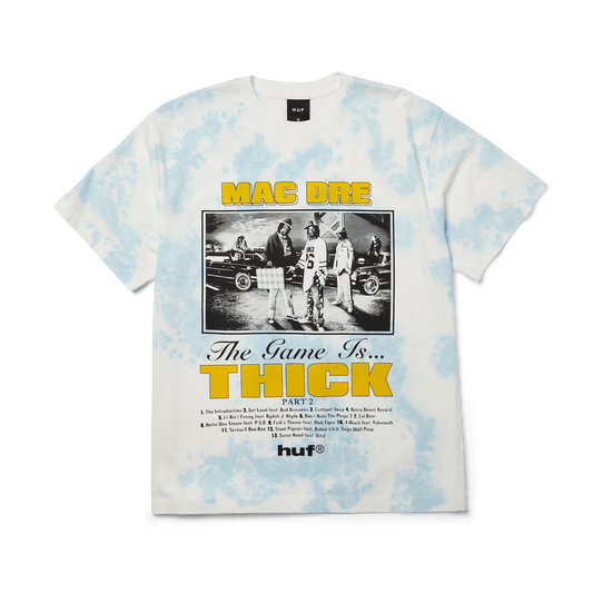 Huf x Mac Dre Game Is Thick Tie-dye T-Shirt Blue