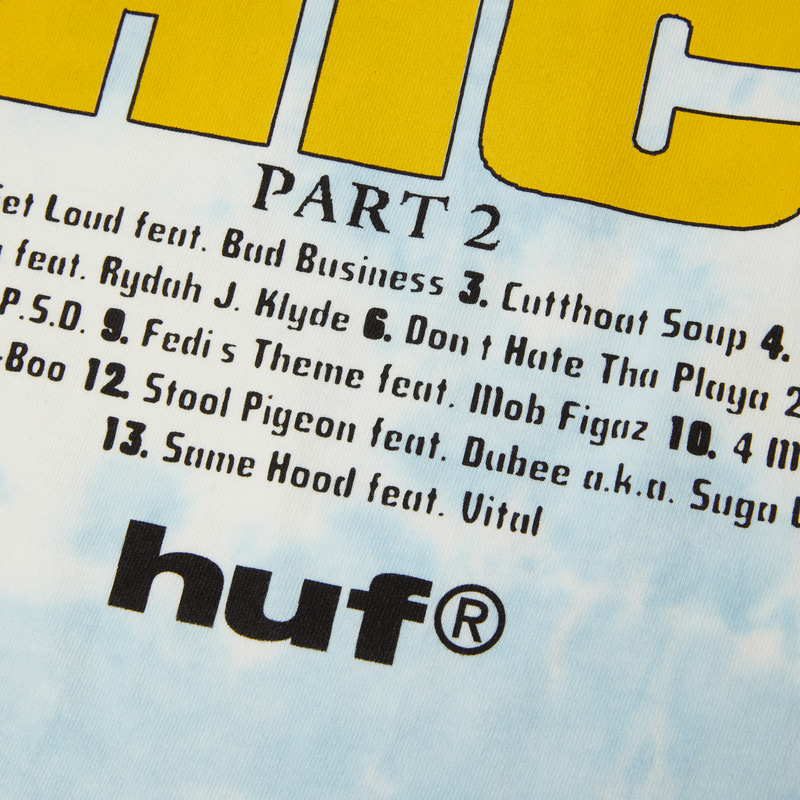 Huf x Mac Dre Game Is Thick Tie-dye T-Shirt Blue