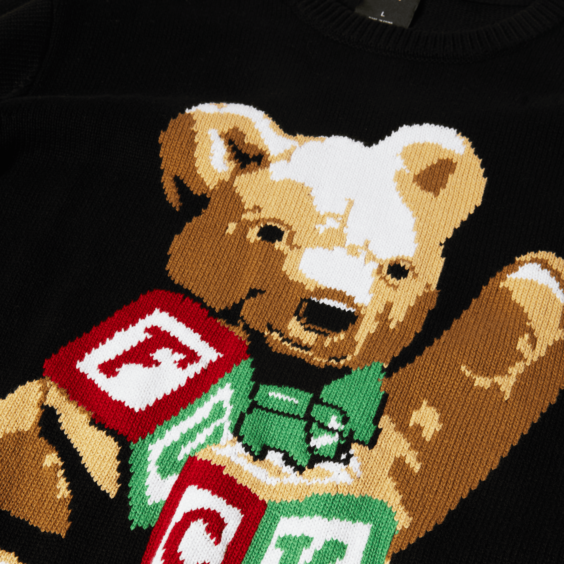 Huf Gift Bear Intarsia Sweater Black