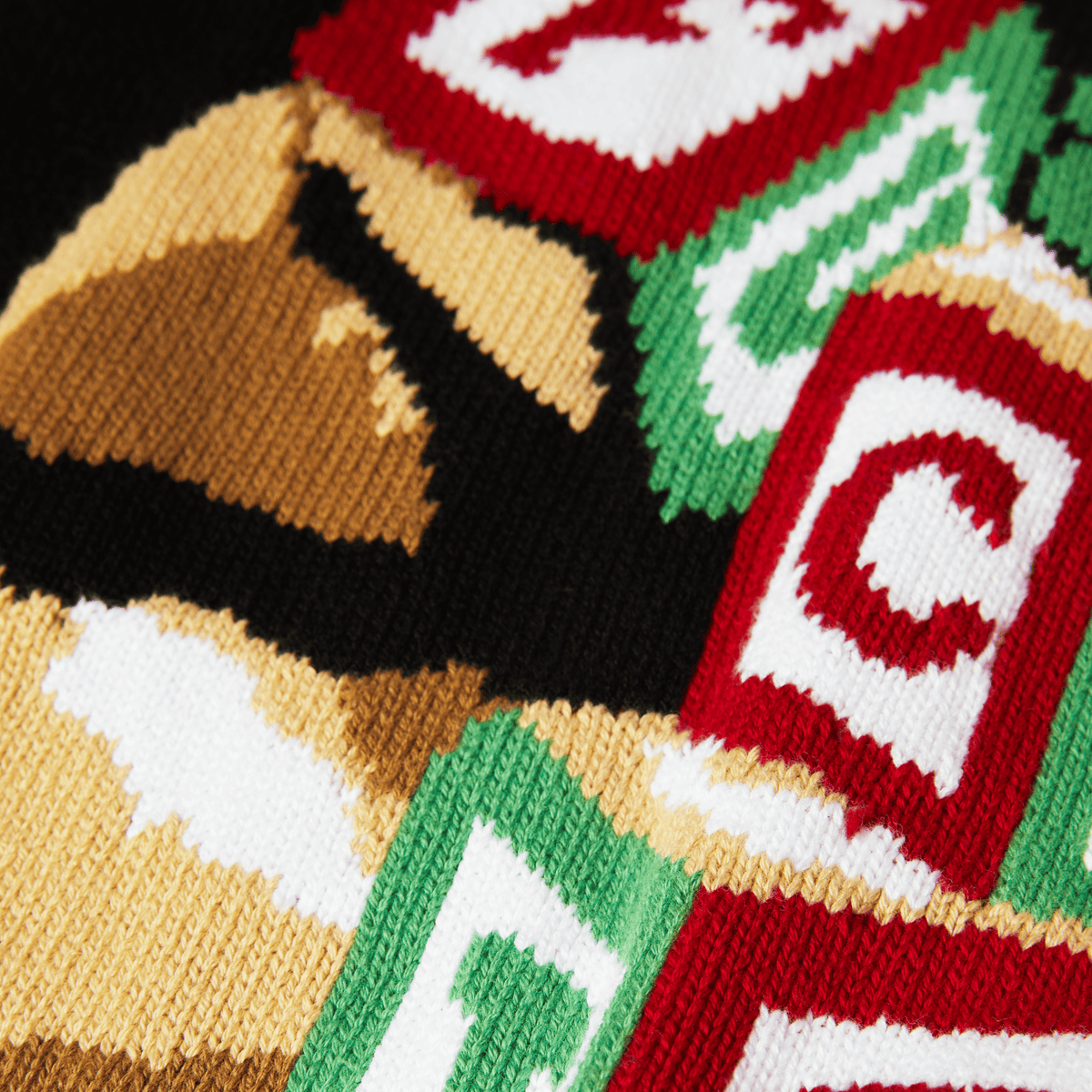 Huf Gift Bear Intarsia Sweater Black