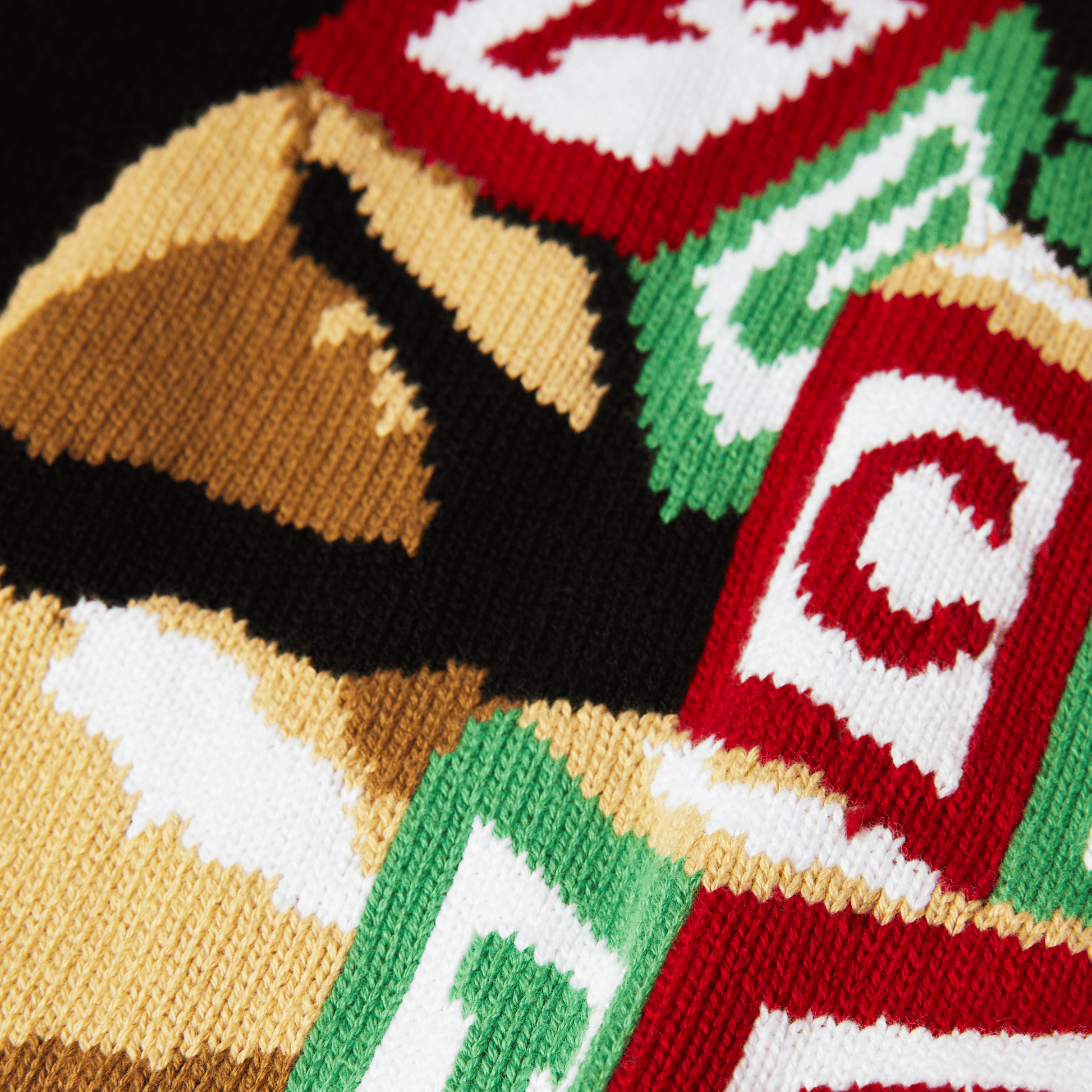 Huf Gift Bear Intarsia Sweater Black