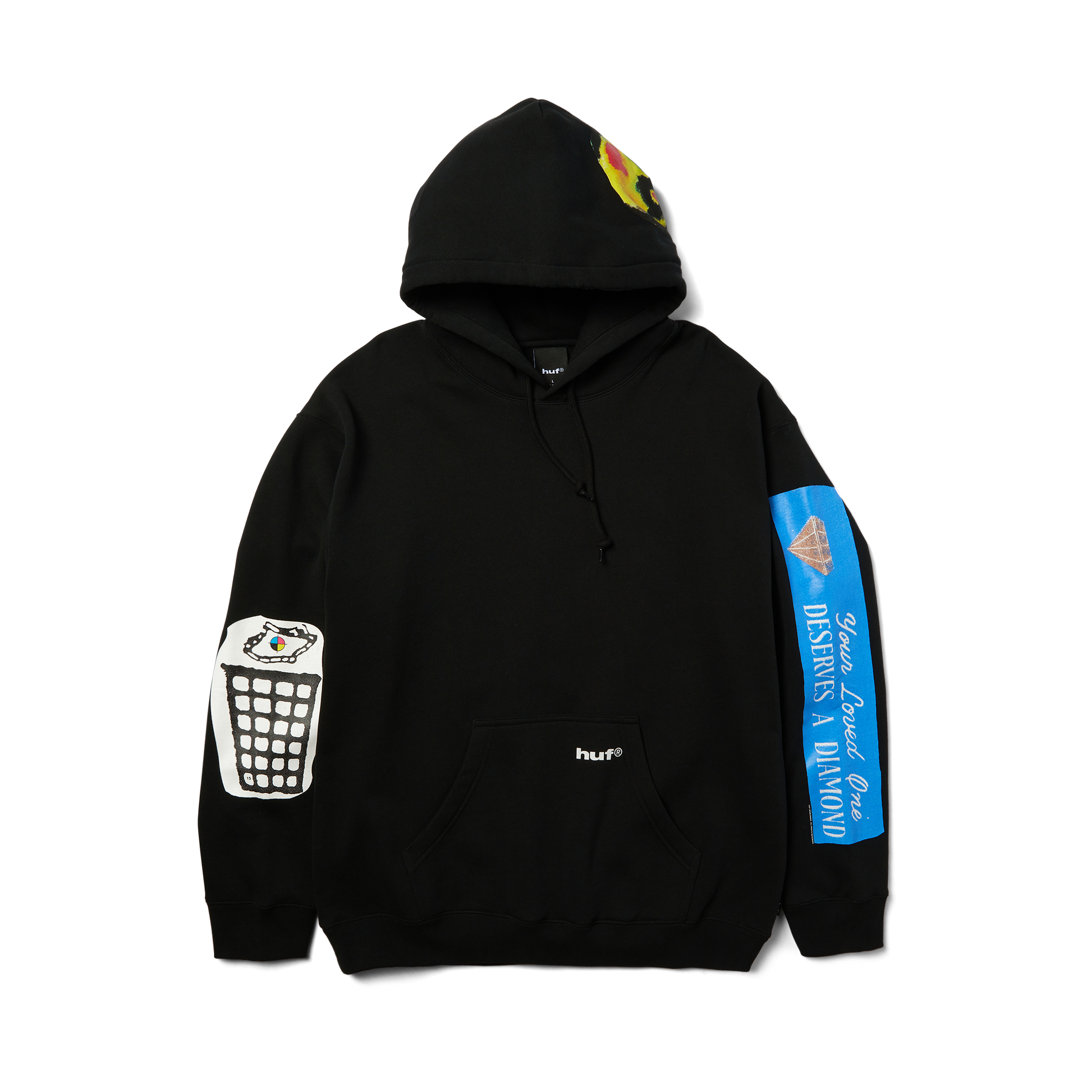 Huf Gimme The Loot Pullover Hoodie Black