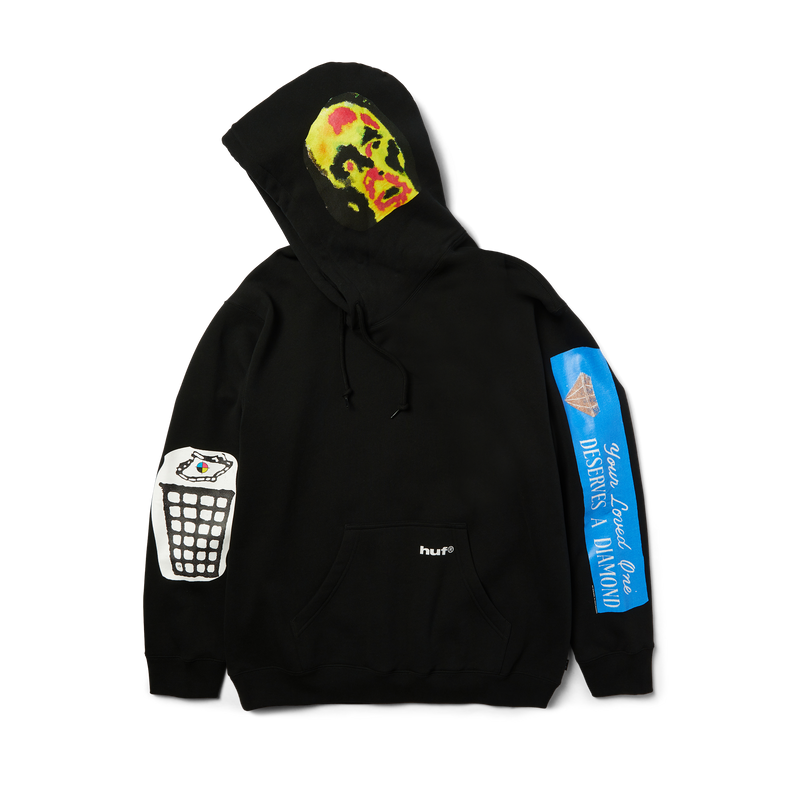 Huf Gimme The Loot Pullover Hoodie Black