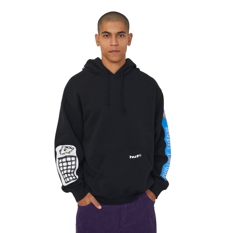 Huf Gimme The Loot Pullover Hoodie Black