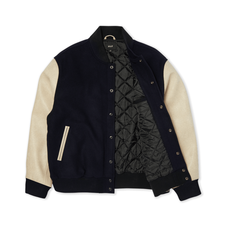 HUF Global Transit Varsity Jacket Navy